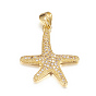 Латунные микро проложить кубического циркония подвески, морская звезда / морские звезды