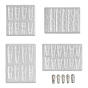 4Pcs 4 Styles Silicone Molds, Carved Mold, For Nail Art Tips Decoration