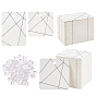 Paper Display Cards, Jewelry Set & Earring Display Cards, with Plastic Ear Nuts, Rectangle
