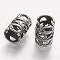 304 Stainless Steel Beads, Column, Hollow