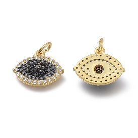 Латунные микро проложить кубического циркония прелести, с прыжковых колец, долговечный, глаз, ясно и черный