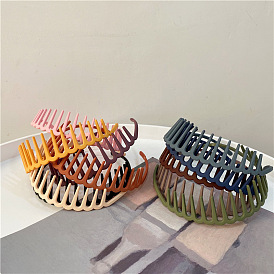 Fashionable Colorful Hairband with Teeth for Styling - Plastic, Face Washing, Basic.