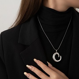 304 Женские подвески в форме буквы С из нержавеющей стали