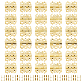 Scharniere mit Scharnieren aus Eisenschrank, mit Ersatzscharnierschrauben, Holzkistenzubehör