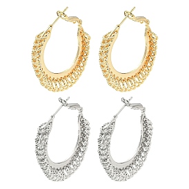 Латунные серьги обруча, кольца серьги-капли