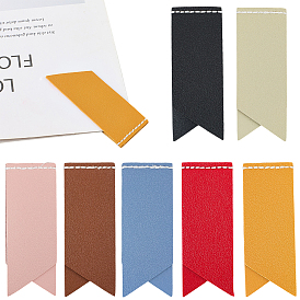 7шт 7 цвета закладки из искусственной кожи, прямоугольные