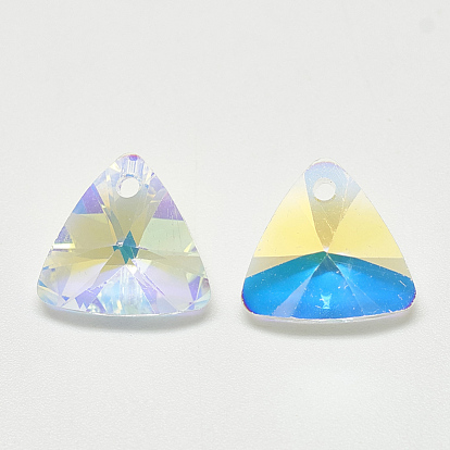 K9 Glass Rhinestone Charms, Triangle