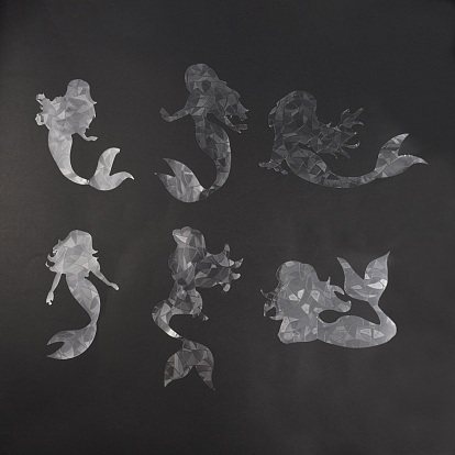Waterproof PVC Laser No-Glue Stickers, Static Cling Frosted Rainbow Window Decals, 3D Sun Blocking, for Glass