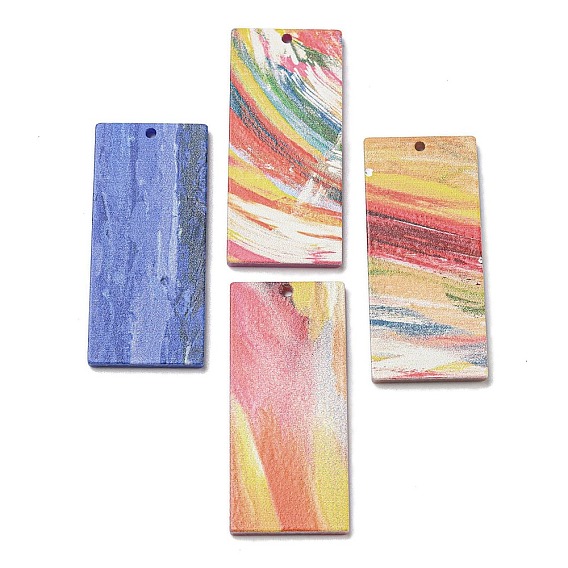 Непрозрачные акриловые подвески, прямоугольные