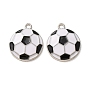 Pendentifs en émail , charmes de football, platine