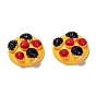 Resin Cabochons, Imitation Food, Half Round with Berry