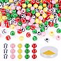 DIY Bracelets Making Kits, including Opaque Acrylic Sports Ball Beads and Crystal Elastic Stretch Thread, Baseball