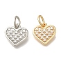 Латунные микро проложить кубического циркония подвески, долговечный, сердце прелести, с целью перехода в кольце
