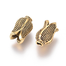 Сплавочные овальные бусины тибетского стиля , цветок