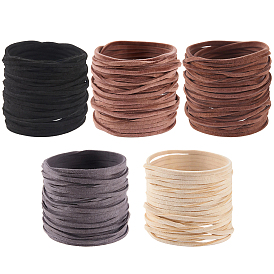 5 пучки 5 цвета плоский шнур из искусственной замши, для кожевничества, с 1шт. подарочных мешочков из органзы на завязках