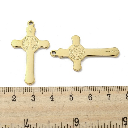 304 Stainless Steel Pendants, Cross Charms, Religion