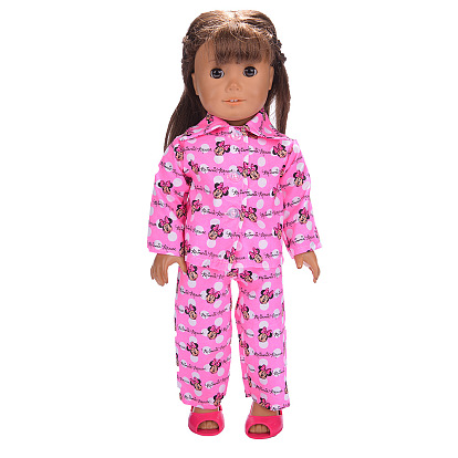 Fábrica de China Conjuntos de pijamas de muñecas de trajes de ropa de Apto para muñecas American Girl de 18 pulgadas. 310x235x140 mm granel en línea PandaWhole.com