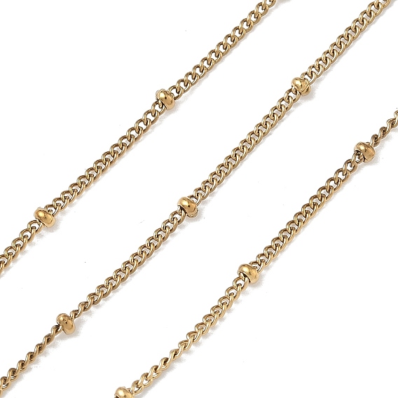 304 из нержавеющей стали обуздать цепи, ионное покрытие (ip), без никеля , пайки, с катушкой, с шариков Rondelle