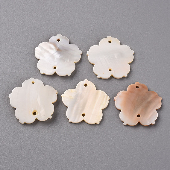 Freshwater Shell Links Connectors, Flower