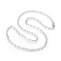 304 Stainless Steel Figaro Chain Necklaces, with Lobster Claw Clasps
