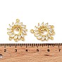 Brass Micro Pave Cubic Zirconia Chandelier Component Links, Flower Connector