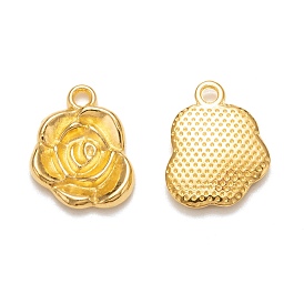 Tibetan Style Alloy Pendants, Rose Flower, Lead Free and Cadmium Free
