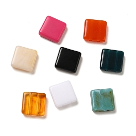 Opaque Acrylic Beads, Square