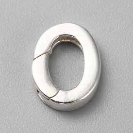 925 Federtorringe aus Sterlingsilber, oval mit 925-Stempel