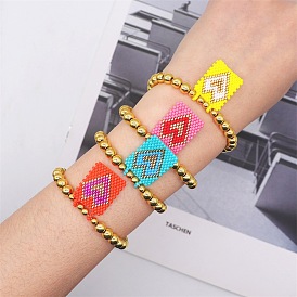 Chic and Stylish Love Tag Steel Bead Bracelet for Women - European American Style