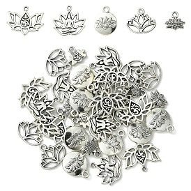 35 шт 5 стили подвески из сплава в тибетском стиле, цветок
