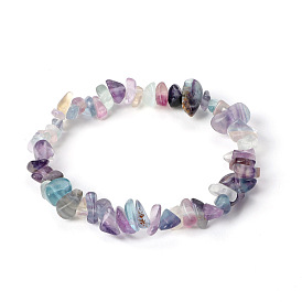 Colorful fluorite bracelet, natural crystal gravel bracelet, irregular amethyst gravel bracelet, natural jewelry