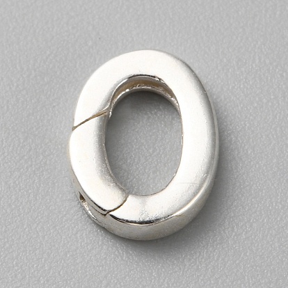 925 Federtorringe aus Sterlingsilber, oval mit 925-Stempel
