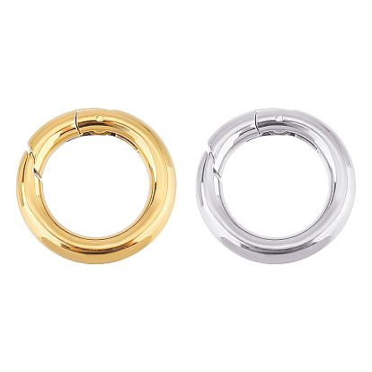 2 шт. 2 стиль ионного покрытия (IP) 304 пружинные затворные кольца из нержавеющей стали, Оснастка застежками, круглые кольца