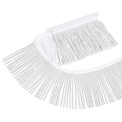 2Yards Velvet Tassel Fringe Trimming, Clothes Decoration, Costume Accessories, with Rhinestone