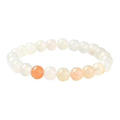 8мм круглые эластичные браслеты из натурального золотистого шелка и нефрита для женщин