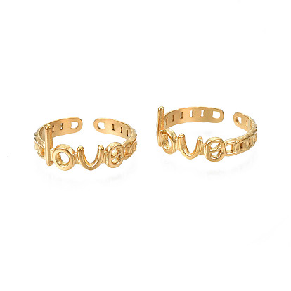 304 открытая манжета из нержавеющей стали с надписью love для женщин
