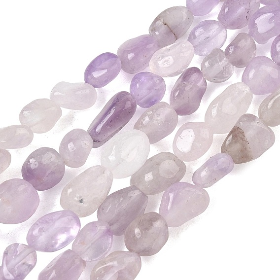 Natural Amethyst Beads Strands, Tumbled Stone, Nuggets