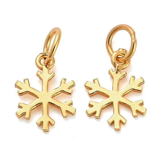 925 рождественские подвески в виде снежинок из стерлингового серебра, с прыжковых колец