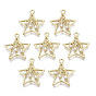 Подвески из сплава , с абс пластмассовой имитационной жемчужиной, звезда