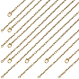 24Pcs Iron Cable Chains Necklace Making, with Lobster Clasps, Unwelded, with Kraft Paper Display Cards