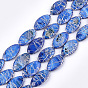 Freshwater Shell Beads Strands, Dyed and Drawbench, Oval