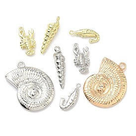 Подвески из океанического сплава, подвески в форме раковины/креветки, стойки покрытие, без кадмия, без никеля и без свинца