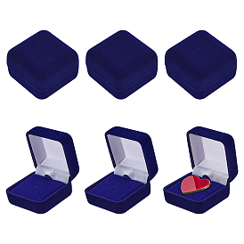 Квадратные бархатные коробки для демонстрации значков, подарочный футляр для хранения ювелирных изделий