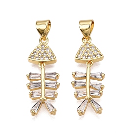Латунные микро проложить кубического циркония подвески, без кадмия и без свинца, подвески из рыбьей кости