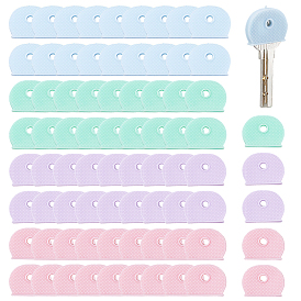 80Pcs 4 Colors Silicone Nonslip Waterproof Reusable Key Sleeve, Key Identifier Caps