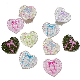 Plastic Cabochons, Heart