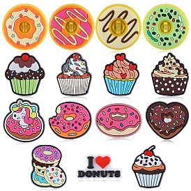 15 шт. 15 стили пластиковые бусины из ПВХ, тема еды