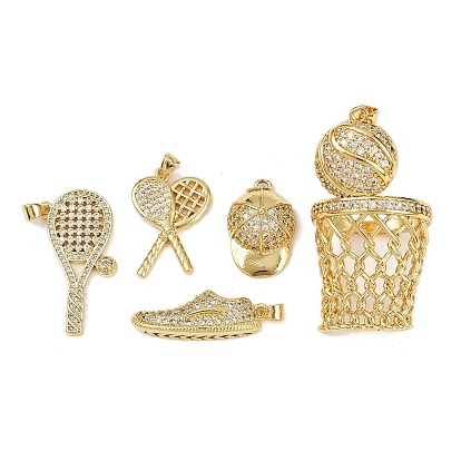 Латунные микро проложить кубического циркония подвески, реальный 18 k позолоченный, без кадмия и без свинца, стойки покрытие, долговечный