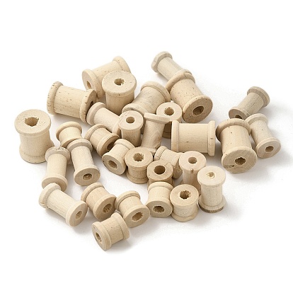 Defective Schima Wood Sewing Embroidery Thread Spool, Empty Bobbins, for Embroidery and Sewing Machines