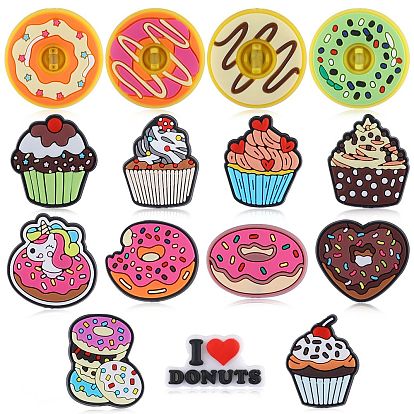 15 шт. 15 стили пластиковые бусины из ПВХ, тема еды